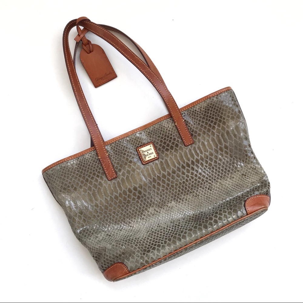 Olive Green Dooney & Bourke Snake Small Shopper